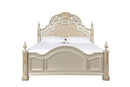 Lyon King Box Spring Bed, Silver Champagne