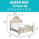 Lyon King Box Spring Bed, Silver Champagne