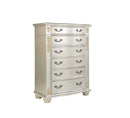 Lyon 6-Drawers Chest, Silver Champagne