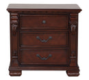 Lyndon 3-Drawers Nightstand, Cherry