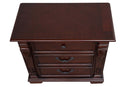 Lyndon 3-Drawers Nightstand, Cherry