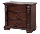 Lyndon 3-Drawers Nightstand, Cherry