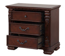 Lyndon 3-Drawers Nightstand, Cherry