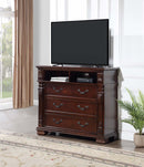 Lyndon 3-Drawers Media Chest, Cherry