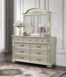 Lyndon 9-Drawers Dresser, Silver Champagne