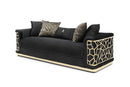 Talia 92in Sofa, Black