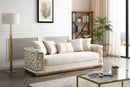 Talia 92in Sofa, Ivory