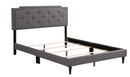 Deb Full Box Spring Bed, Gray