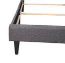 Deb Twin Box Spring Bed, Gray