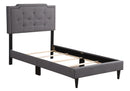 Deb Twin Box Spring Bed, Gray