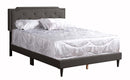 Deb Full Box Spring Bed, Dark Gray