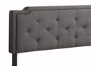 Deb Full Box Spring Bed, Dark Gray