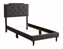 Deb Twin Box Spring Bed, Dark Gray