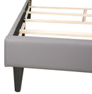 Deb Full Box Spring Bed, Light Gray