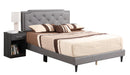 Deb Queen Box Spring Bed, Light Gray