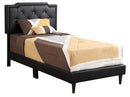 Deb Twin Box Spring Bed, Black