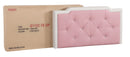 Deb Twin Box Spring Bed, White/Pink