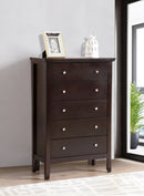 Primo 5-Drawers Chest, Espresso