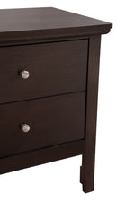Primo 2-Drawers Nightstand, Espresso