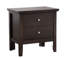 Primo 2-Drawers Nightstand, Espresso
