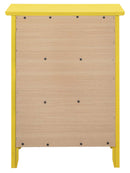 Daniel 3-Drawers Nightstand, Yellow