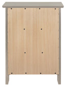 Daniel 3-Drawers Nightstand, Silver Champagne