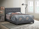 Caldwell Queen Box Spring Bed, Dark Gray