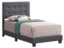 Caldwell Twin Box Spring Bed, Dark GREY