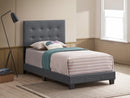 Caldwell Twin Box Spring Bed, Dark Gray