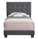 Caldwell Twin Box Spring Bed, Dark Gray