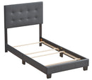 Caldwell Twin Box Spring Bed, Dark Gray