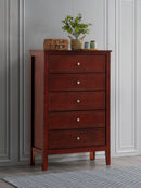 Daniel 5-Drawers Chest, Cherry
