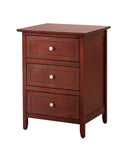 Daniel 3-Drawers Nightstand, Cherry
