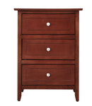 Daniel 3-Drawers Nightstand, Cherry