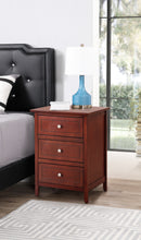 Daniel 3-Drawers Nightstand, Cherry