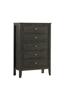 Daniel 5-Drawers Chest, Gray
