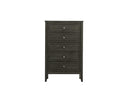 Daniel 5-Drawers Chest, Gray