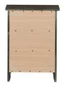 Daniel 3-Drawers Nightstand, Charcoal Gray