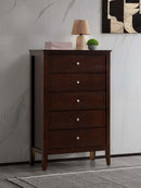 Daniel 5-Drawers Chest, Cappuccino