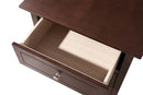 Daniel 3-Drawers Nightstand, Cappuccino
