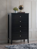 Daniel 5-Drawers Chest, Black