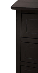 Daniel 3-Drawers Nightstand, Black