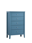 Daniel 5-Drawers Chest, Teal