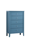 Daniel 5-Drawers Chest, Teal