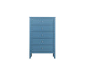 Daniel 5-Drawers Chest, Teal