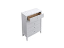 Daniel 5-Drawers Chest, White
