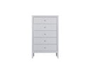 Daniel 5-Drawers Chest, White