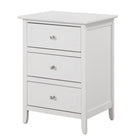 Daniel 3-Drawers Nightstand, White
