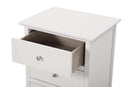 Daniel 3-Drawers Nightstand, White