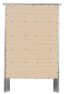 Primo 5-Drawers Chest, Silver Champagne